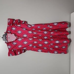 Boutique Ruffled Pink Dress New Never Worn Women's Large